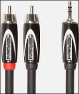 Roland Interconnect Cables, 3.5mm TRS-Dual RCA, Black Series 10 Foot